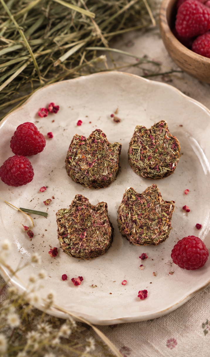 Raspberry Hay Bites